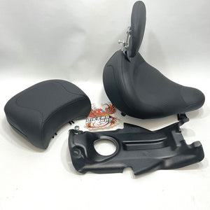 Mustang 2009-2024 Harley Police Solo Seat W/ backrest & Pillion seat 79548,79436