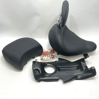 Mustang 2009-2024 Harley Police Solo Seat W/ backrest & Pillion seat 79548,79436