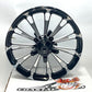 Coastal Moto FUEL FORGED BLACK CUT 2009up Harley TRIKE WHEEL SET TG-FUE-185-BM