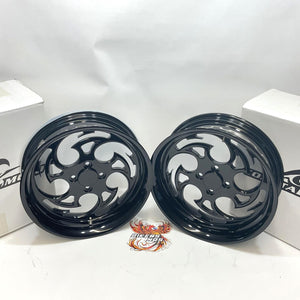Coastal Moto Predator Forged Solid Black Harley Trike Rear Wheels FW-PREL-185-B