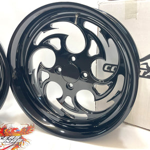 Coastal Moto Predator Forged Solid Black Harley Trike Rear Wheels FW-PREL-185-B