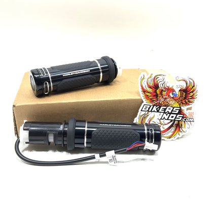 NEW Genuine Harley 2023 Up Touring Adversary Heated Hand Grips Black 56100619