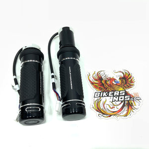 NEW Genuine Harley 2023 Up Touring Adversary Heated Hand Grips Black 56100619