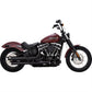 Vance & Hines 2018-2025 Softail 3" Twin Slash Slip-On Mufflers Black 46376