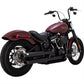 Vance & Hines 2018-2025 Softail 3" Twin Slash Slip-On Mufflers Black 46376