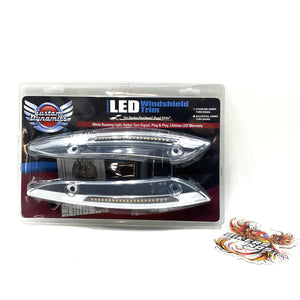 Custom Dynamics 2015-2025 Harley FLTR Genesis LED Windshield Trim CD-RG-WT-AW2-C