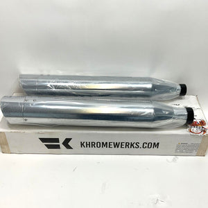 NEW Khrome Werks 2017-2025 Harley Touring 4.5" HP-Plus Chrome Mufflers 202665