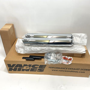 NEW VANCE HINES 2010-2017 Harley Softail 3" Twin Slash Chrome Mufflers 16335