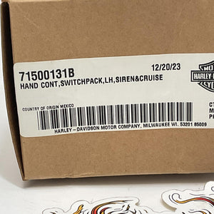 New Genuine Harley 2014-2020 Touring Left Hand Switch Control Pack 71500131B