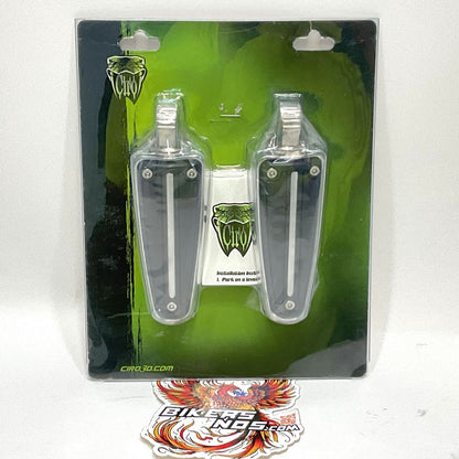 CIRO 1987-2024 Harley Touring Softail Dyna Rail Foot Pegs W/ Mount Chrome 61002