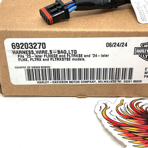 NOS Genuine Harley 2023 Up Touring QTY2 Saddlebag Lighting Wire Harness 69203270