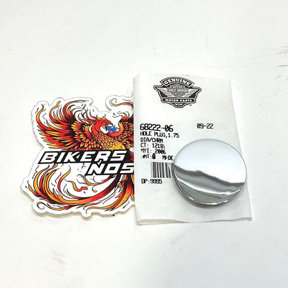 New Genuine Harley 2006-2017 Dyna Fork Cap Hole Plug 1.75" Chrome 68222-06