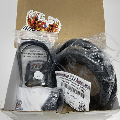DK Custom Outlaw EBS Breather System Harley Milwaukee 8 Black DK-PR-CC-BRT-M8