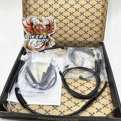 Burly Brand 1986-2022 Harley Sportster 12" Ape Hanger Cable Install Kit B30-1229
