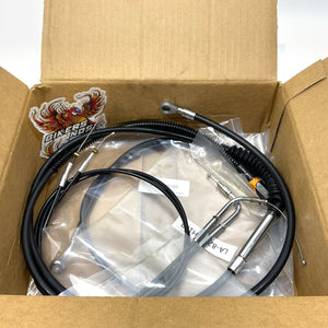 LA Choppers 2012-2017 Dyna 15"-17" Ape Hanger Cable Install Kit LA-8210KT-16B
