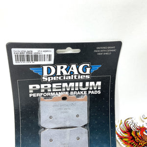 Drag Specialties 2002-2010 Indian Sintered Metal Motorcycle Brake Pads HDP911