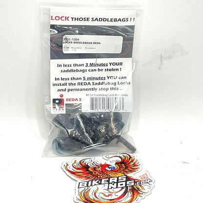 REDA 1993-2022 Harley Saddlebag Lock Kit Black Corrosion Resistance RSL130001