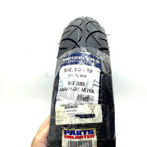 Metzeler Front Motorcycle Tire ME 888 100/90-19 57H Wide Whitewall 2407800