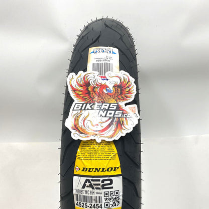 DUNLOP 17" Blackwall Front Motorcycle Tire AE2 130/80B17 65H 45252454