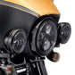New Genuine Harley Passing Lamp Trim Ring Gloss Black 67700117