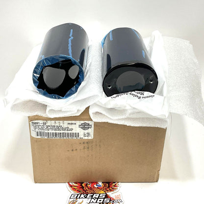 New Genuine Harley 1980-2013 Touring Gloss Blk Upper Fork Slider Covers 45591-02