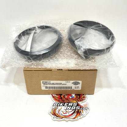 New Genuine Harley Passing Lamp Trim Ring Gloss Black 67700117
