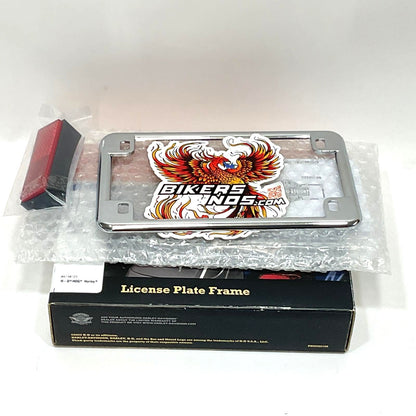 New Genuine Harley Chrome License Plate Frame 67900653