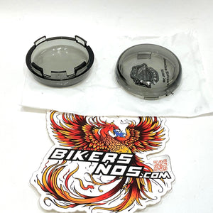 NEW Genuine Harley Smoked Bullet Turn Signal Lens 1157 Bulb Kit 69208-09