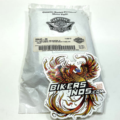 NEW Genuine Harley 1988-2022 XL Black Turn Signal Relocation Kit 68643-09