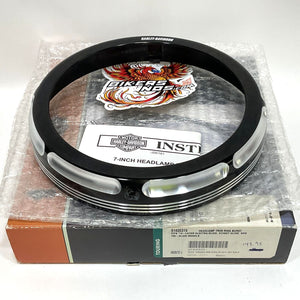 New Genuine Harley Burst Collection 7" Headlamp Touring Trim Rings 61400319