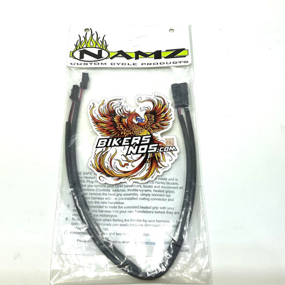 Namz 2008 Up Harley Heated Grip extensions 18" long 2120-0917