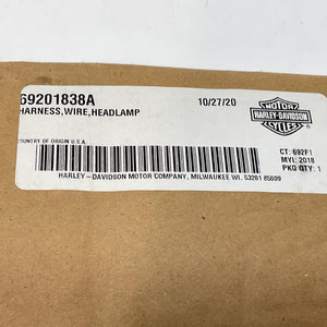 New Genuine Harley Headlamp Wire Harness 69201838