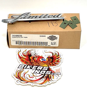 Genuine Harley Limited Front Fender Name Plate 2014-2019 Ultra Limited 14100232