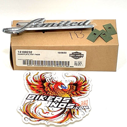 Genuine Harley Limited Front Fender Name Plate 2014-2019 Ultra Limited 14100232