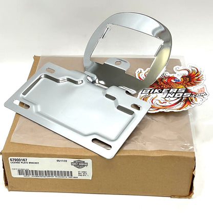 New Genuine Harley 2014-2024 Touring Chrome License Plate Bracket 67900167