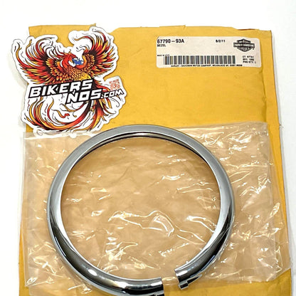 New Genuine Harley 1995 Up Dyna 5.75" Chrome Headlight Trim Ring 67790-93A