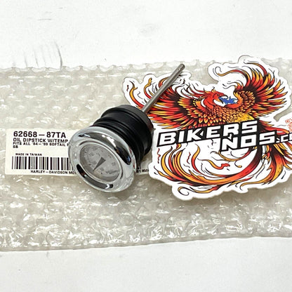 New Genuine Harley 1984-1999 Softail Oil Dipstick Temperature Gauge 62668-87TA