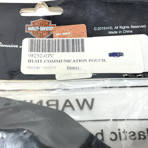 New Genuine Harley Black Helmet Communication Pouch 98252-07V