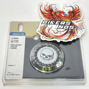 New Genuine Harley 1983 Up Skull & Chains Fuel Cap Trim Chrome 61100008