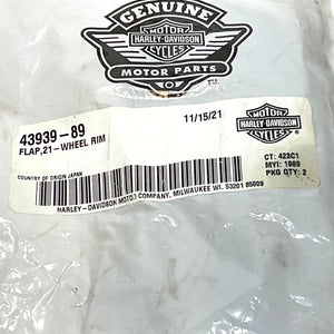 New Genuine Harley Laced/Profile 21" x 1.5" Rim Flap 43939-89