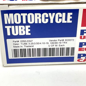 Parts Unlimited Inner Tube Standard 19" TR-4 Center Metal Valve 0350-0347