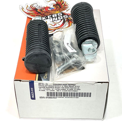 New Genuine Harley Large Cushioned Footpegs 49110-98