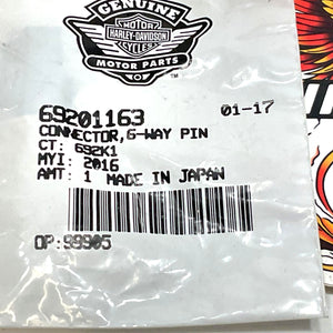 New Genuine Harley 2018-2024 Softail Connector Housing 6-Way Pin 69201163