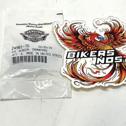 New Genuine Harley 1970-99 Shovel & Evo Crankcase Oil Screen 5pk 24981-70