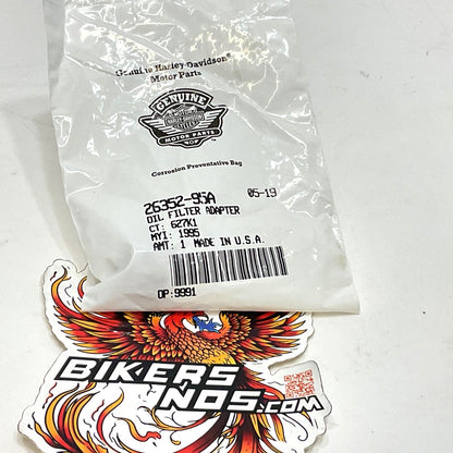 New Genuine Harley 1995 Up Big Twin Oil Filter Adapter 26352-95A