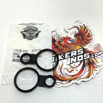 New Genuine Harley 2002 Up V-Rod Inner Cam Cover Gasket 2Pcs 17418-01K