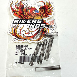 New Genuine Harley 1980-1999 Big Twin Oil Pump Relief Valve Spring 5PK 26262-80