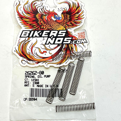 New Genuine Harley 1980-1999 Big Twin Oil Pump Relief Valve Spring 5PK 26262-80