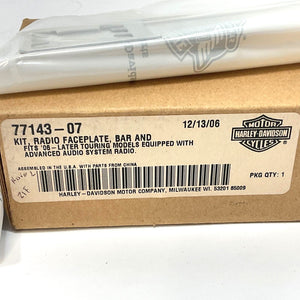 NEW Genuine Harley 2006-2013 Touring Bar & Shield Radio Faceplate 77143-07