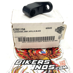 NEW Genuine Harley 2021-2025 Road King Black Left Turn Signal Mount 67801194